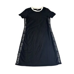 Vintage Calvin Klein Y2K 90's T-Shirt Dress Baddie Streetwear Bodycon Festival S